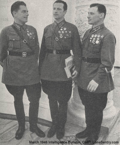 [Red Army Officers Corps: Although uniform regulations kept officers looking pretty much like enlisted men, prior to the war Red Army officers had already gone far in rank differentiation.]