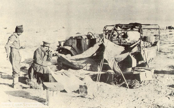 [Figure 5. British Command Post in the North African Desert.]