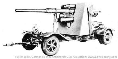[Figure 2. German 88-mm Antiaircraft Gun -- Traveling Position]