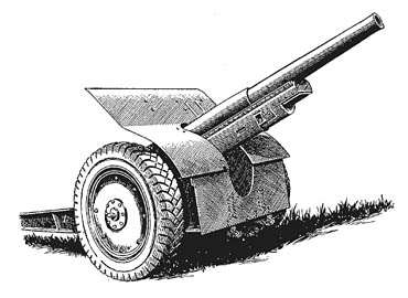 [Figure 8: Italian 105/28 gun]