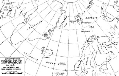 [Map No. 3: Spitsbergen Operation, August-September, 1941, British Task Force]
