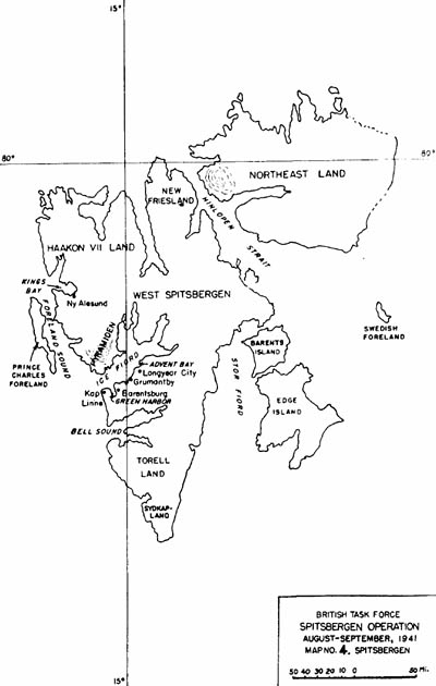 [Map No. 4: Spitsbergen Operation, August-September, 1941]