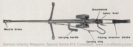 [Figure 22. Overhead view of Pz.B. 39, illustrating cutout folding shoulder stock.]