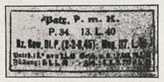 [Figure 94. Label for armor-piercing incendiary bullet (Patr. P. m. K., Patronen Phosphor mit Stahlkern). (This label is green with black printing.)]