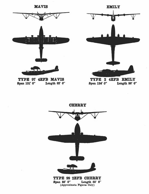 [Japanese WW2 aircraft identification. Flying boats.]