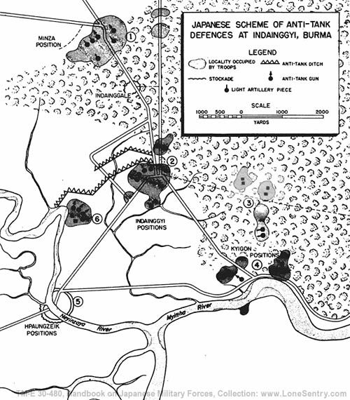 [Figure 97. Japanese Plan for Antitank Defense.]