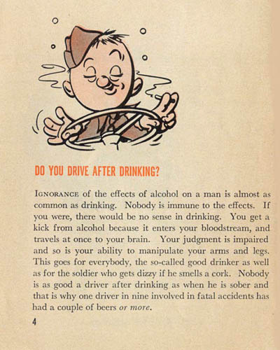 [Pvt. Droop Has Missed the War! Do You Drive After Drinking?]