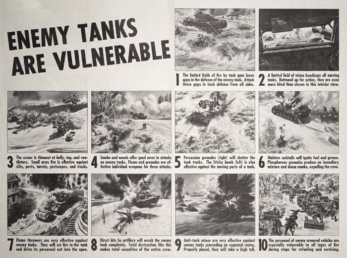Enemy Tanks are Vulnerable - WW2 Poster