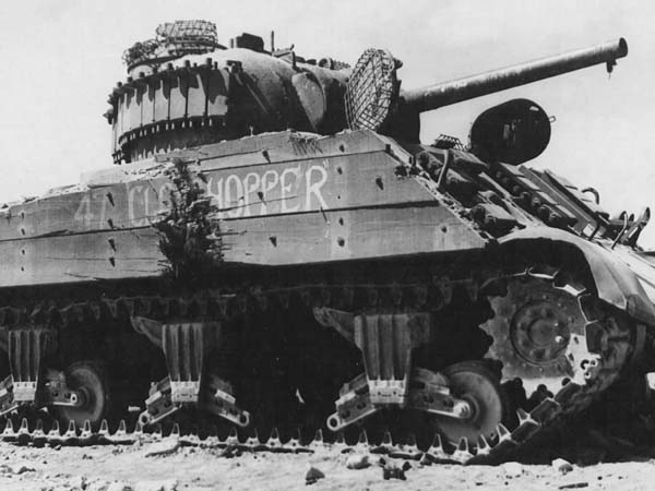 M4 Sherman Tank on Iwo Jima