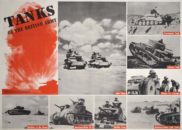 British Army Tanks - WWII Poster
